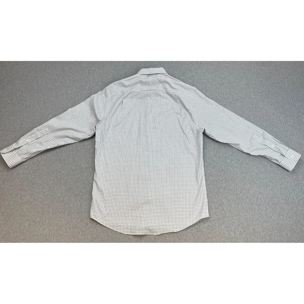 Jos A Bank Shirt Mens 15.5 - 33 Check 100% Cotton Button Up Tailored Fit
